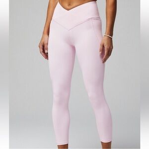 Fabletics Oasis PureLuxe HW Crossover 7/8 Legging - Ballerina Pink - S
